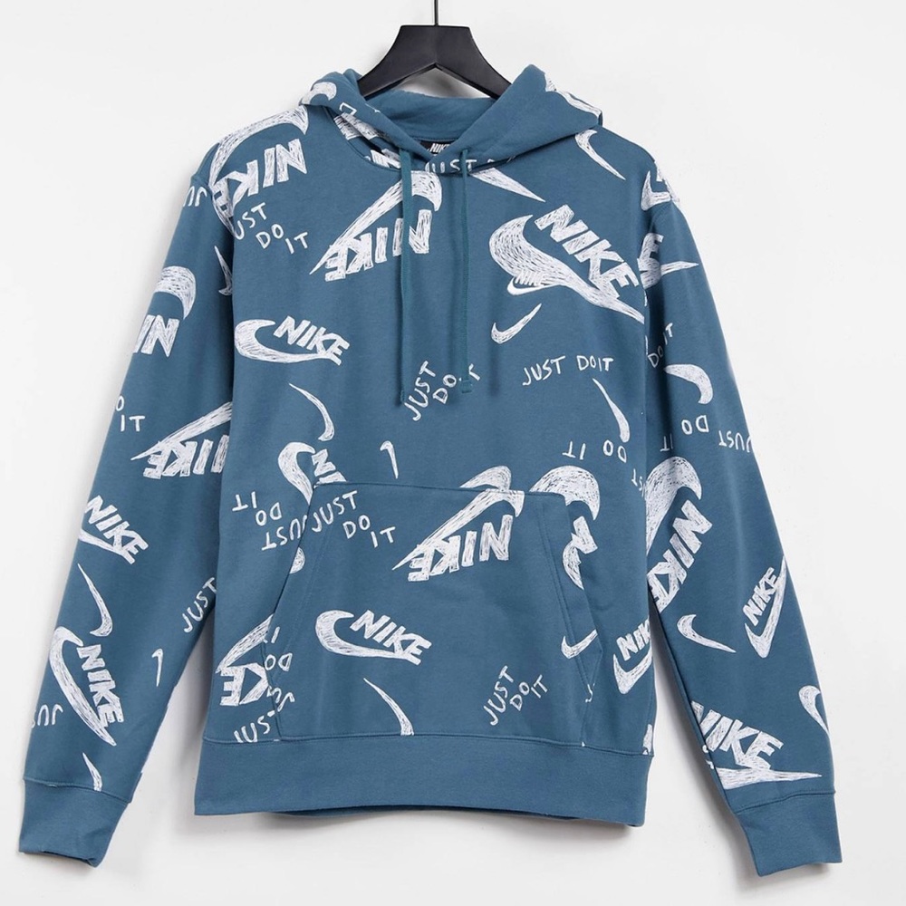 MENS NIKE ALL OVER LOGO HOODIE